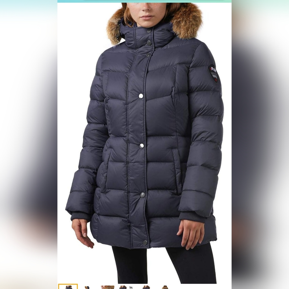 Womens Navy blue Pajar down coat